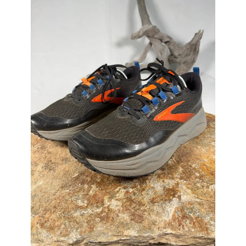 Brooks Caldera 5 Mens Trail Running Shoes Black Orange Blue 1103541D041 Size 11